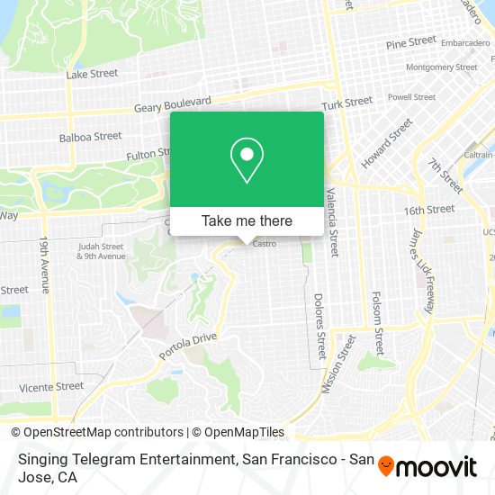 Singing Telegram Entertainment map