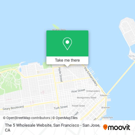 The 5 Wholesale Website map