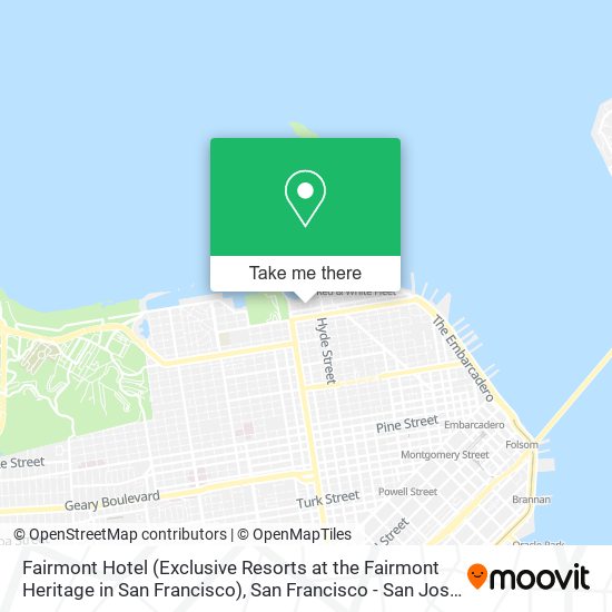 Fairmont Hotel (Exclusive Resorts at the Fairmont Heritage in San Francisco) map