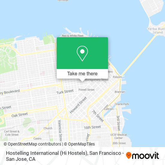 Hostelling International (Hi Hostels) map