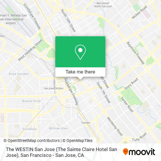 The WESTIN San Jose (The Sainte Claire Hotel San Jose) map