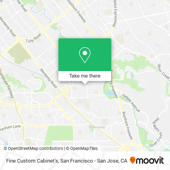 Fine Custom Cabinet's map