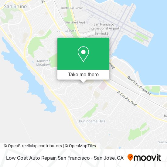 Low Cost Auto Repair map