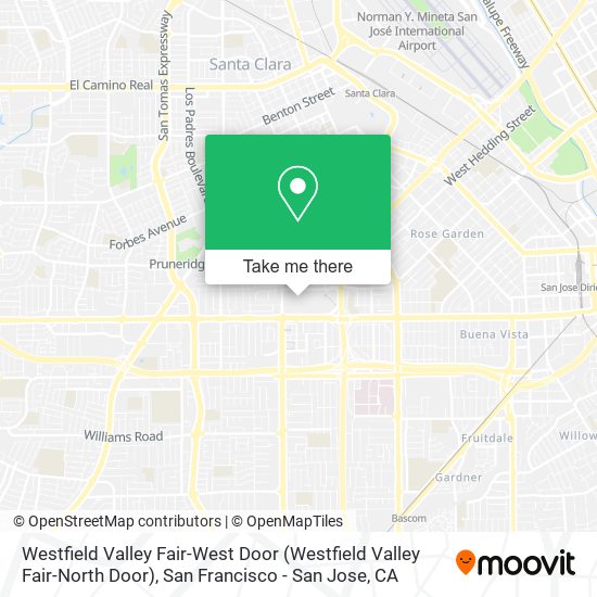 Westfield Valley Fair-West Door map