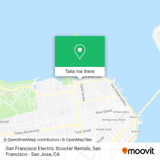 San Francisco Electric Scooter Rentals map