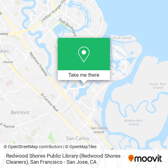 Redwood Shores Public Library (Redwood Shores Cleaners) map