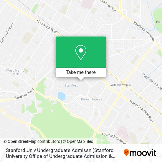 Stanford Univ Undergraduate Admissn map