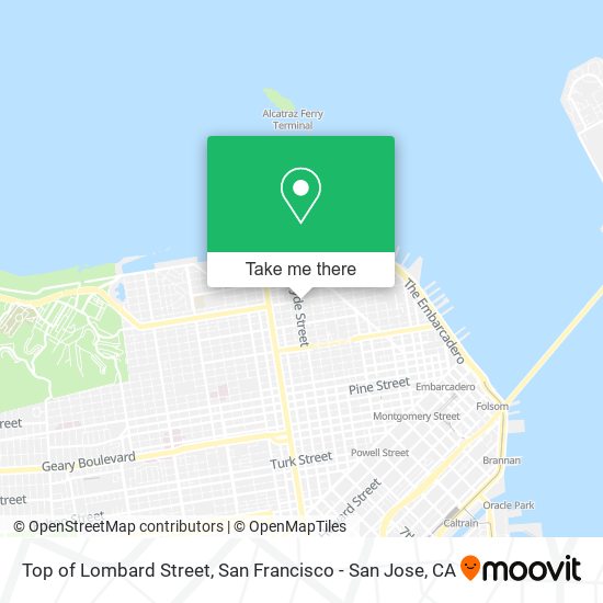Top of Lombard Street map