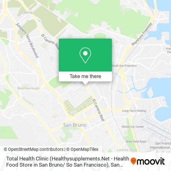 Total Health Clinic (Healthysupplements.Net - Health Food Store in San Bruno/ So San Francisco) map