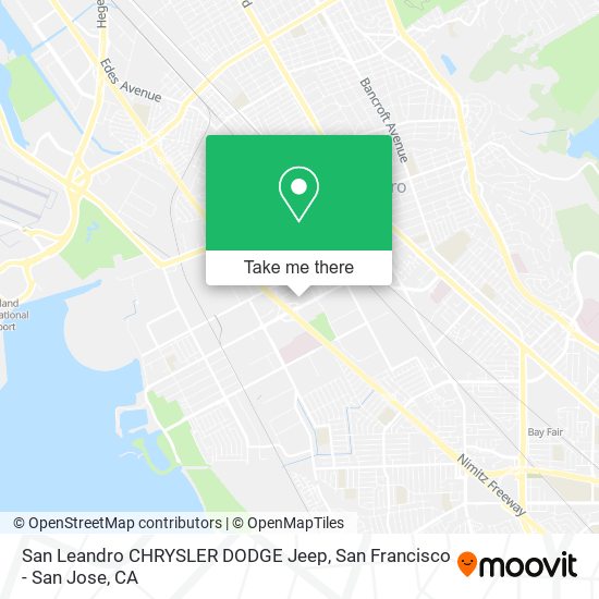 San Leandro CHRYSLER DODGE Jeep map