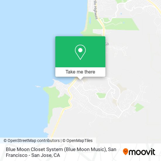 Mapa de Blue Moon Closet System (Blue Moon Music)