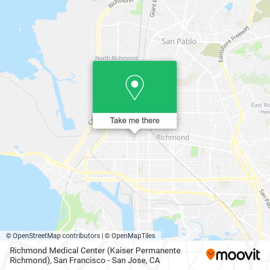 Mapa de Richmond Medical Center (Kaiser Permanente Richmond)