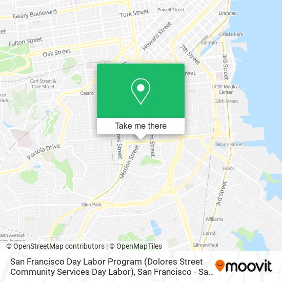 San Francisco Day Labor Program (Dolores Street Community Services Day Labor) map