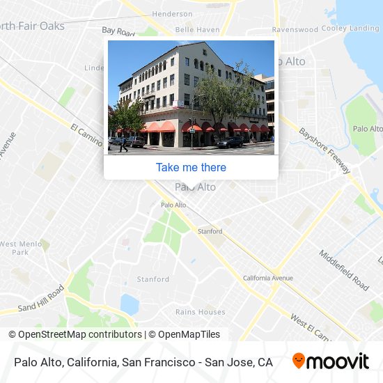 Palo Alto, California map