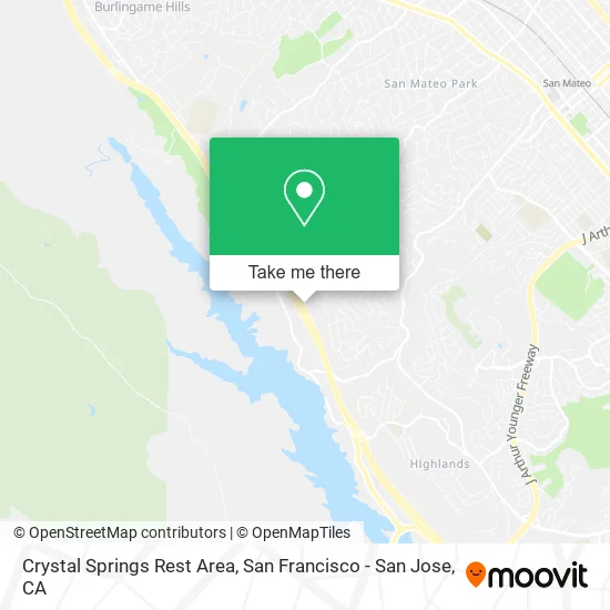 Crystal Springs Rest Area map