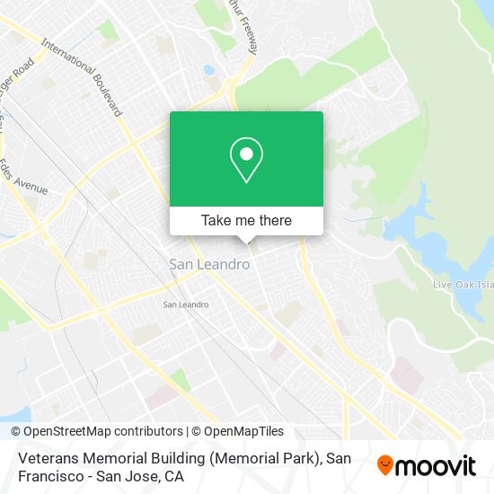 Mapa de Veterans Memorial Building (Memorial Park)