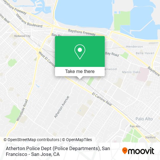 Atherton Police Dept (Police Departments) map