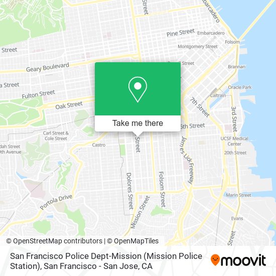 San Francisco Police Dept-Mission (Mission Police Station) map