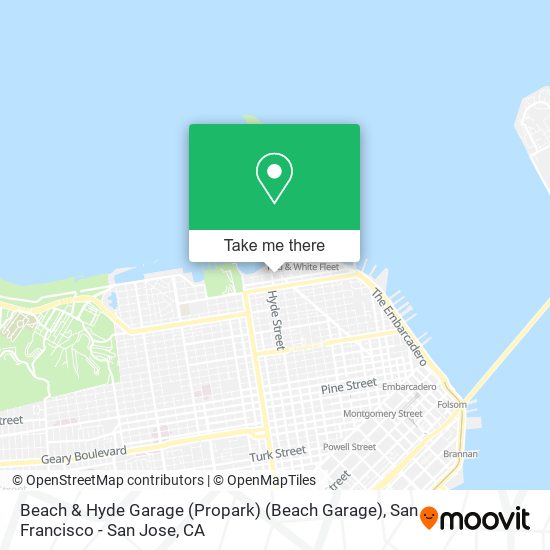 Mapa de Beach & Hyde Garage (Propark) (Beach Garage)