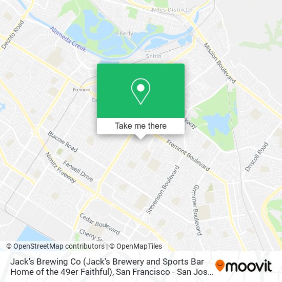 Mapa de Jack's Brewing Co (Jack's Brewery and Sports Bar Home of the 49er Faithful)