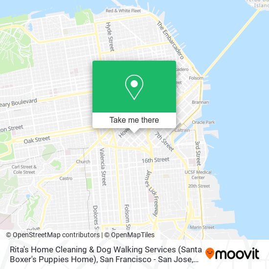 Mapa de Rita's Home Cleaning & Dog Walking Services (Santa Boxer's Puppies Home)