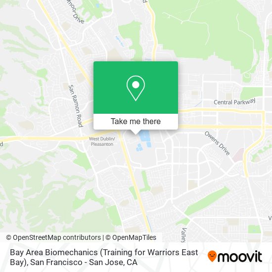 Mapa de Bay Area Biomechanics (Training for Warriors East Bay)