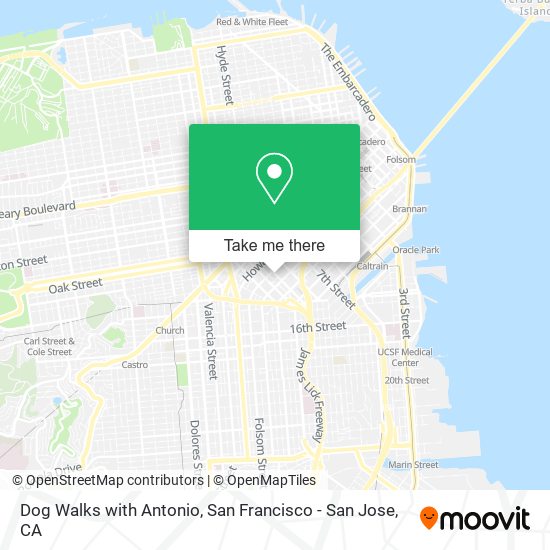 Dog Walks with Antonio map