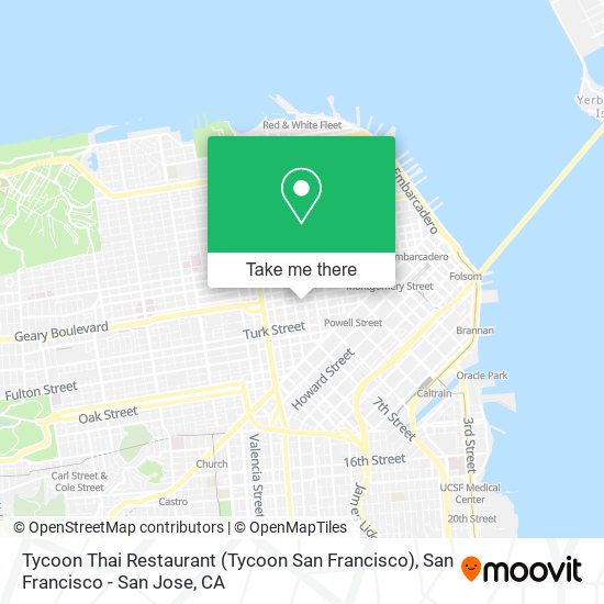 Mapa de Tycoon Thai Restaurant (Tycoon San Francisco)