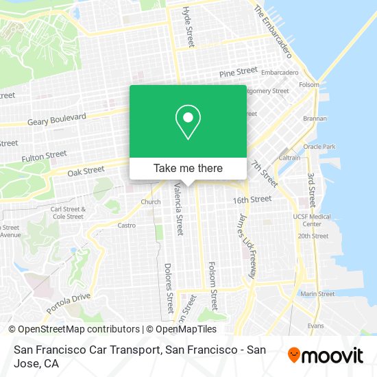 Mapa de San Francisco Car Transport