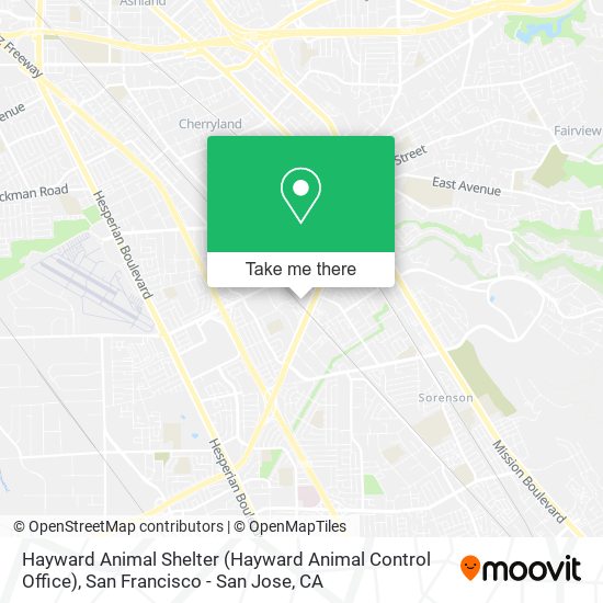 Hayward Animal Shelter (Hayward Animal Control Office) map