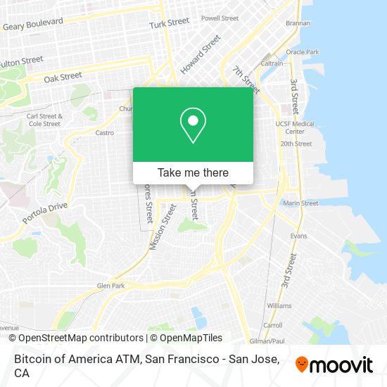 Mapa de Bitcoin of America ATM