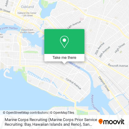 Mapa de Marine Corps Recruiting (Marine Corps Prior Service Recruiting: Bay, Hawaiian Islands and Reno)