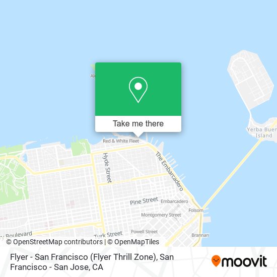 Mapa de Flyer - San Francisco (Flyer Thrill Zone)