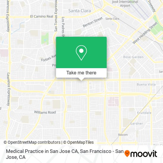 Medical Practice in San Jose CA map