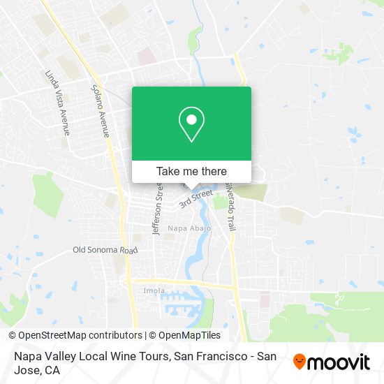 Napa Valley Local Wine Tours map