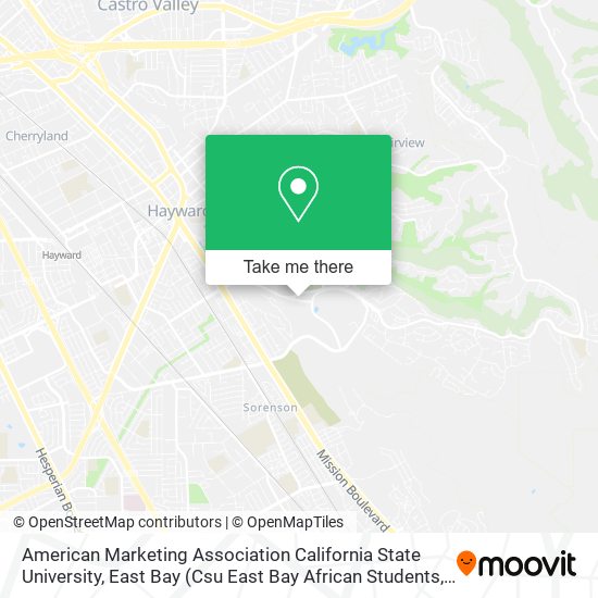Mapa de American Marketing Association California State University, East Bay