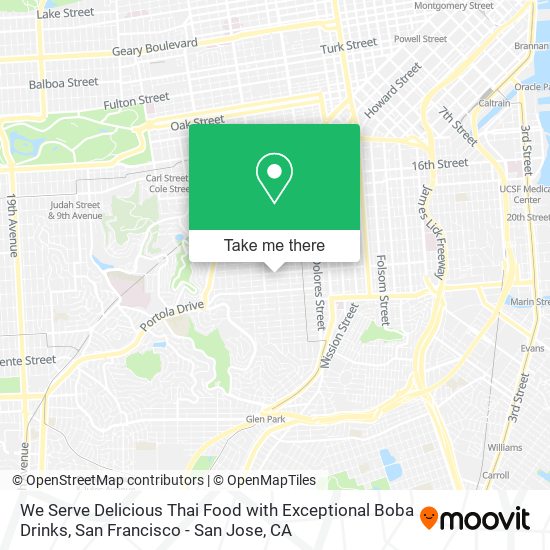 Mapa de We Serve Delicious Thai Food with Exceptional Boba Drinks