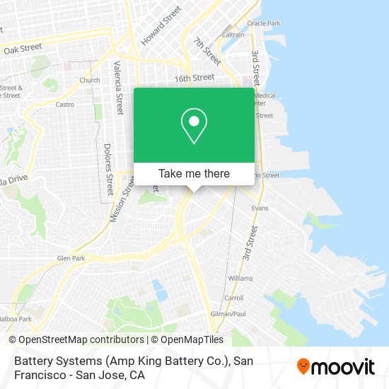 Mapa de Battery Systems (Amp King Battery Co.)