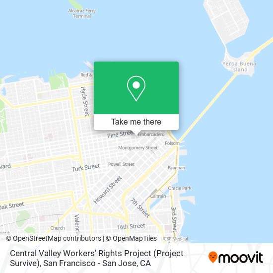 Mapa de Central Valley Workers' Rights Project (Project Survive)