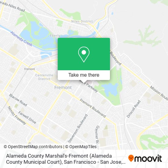 Alameda County Marshal's-Fremont (Alameda County Municipal Court) map