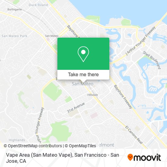 Vape Area (San Mateo Vape) map