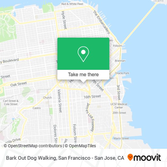 Bark Out Dog Walking map