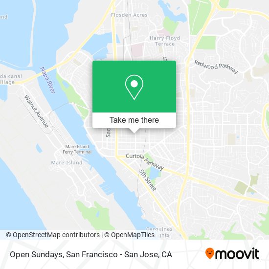 Open Sundays map