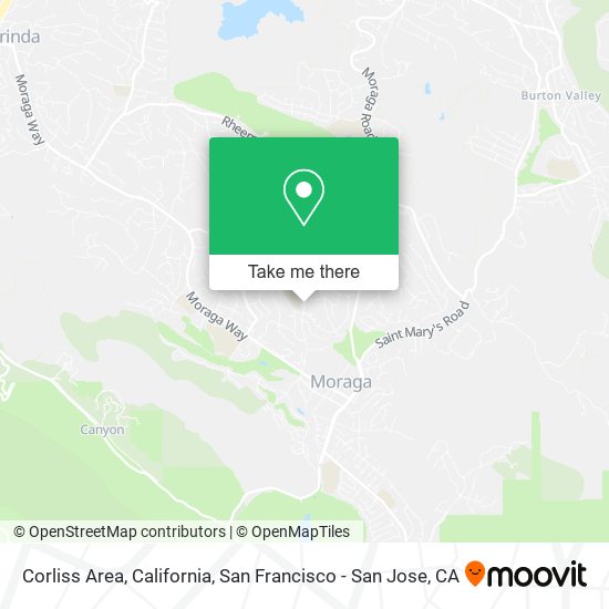 Mapa de Corliss Area, California