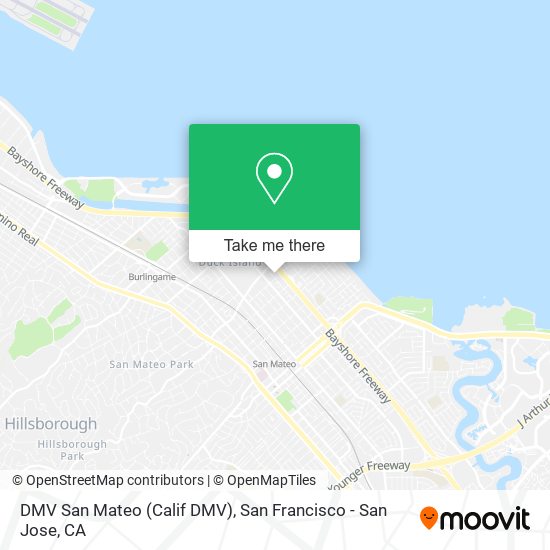 Mapa de DMV San Mateo (Calif DMV)