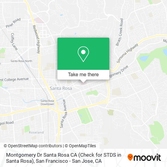 Montgomery Dr Santa Rosa CA (Check for STDS in Santa Rosa) map