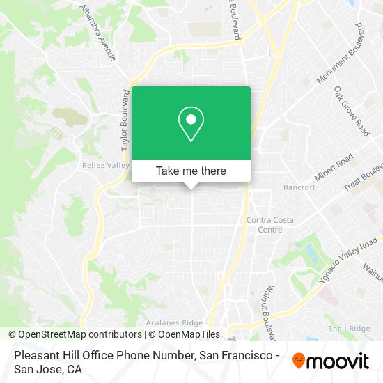 Mapa de Pleasant Hill Office Phone Number