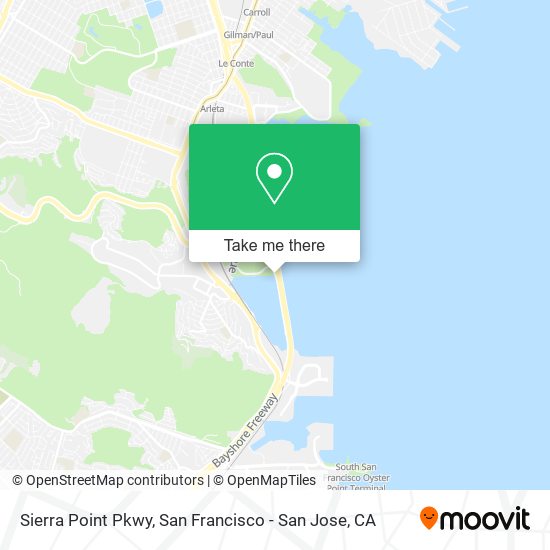 Mapa de Sierra Point Pkwy