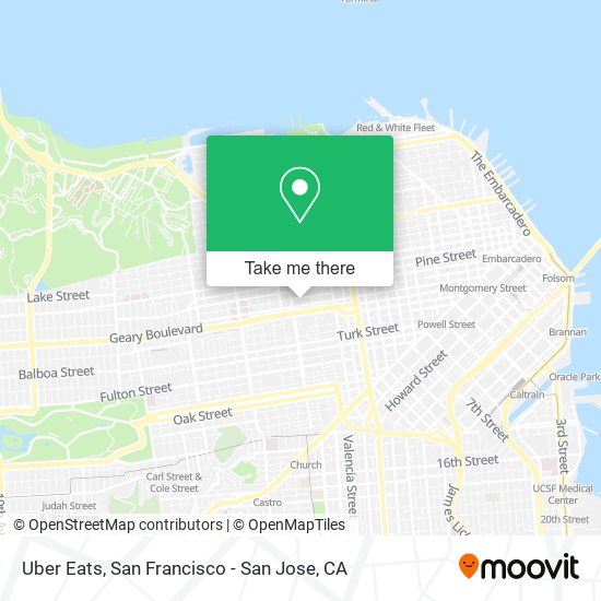Uber Eats map
