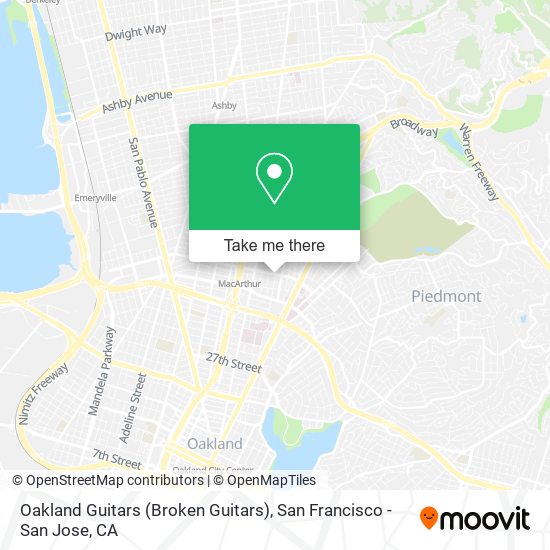 Oakland Guitars (Broken Guitars) map